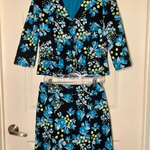 Conrad C Women's Floral 2 Piece women Skirt Suit